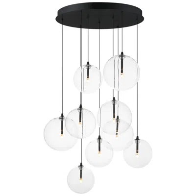 Et2 Global 22 1/4" Wide Black Led Multi-light Pendant