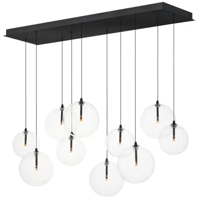 Et2 Global 41 3/4" Wide Black Led Multi-light Pendant