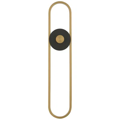 Et2 Gravity 30" High Black/gold X-large Outdoor Led Sconce