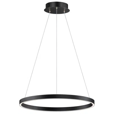 Et2 Groove 23 1/2" Wide Black Led Ring Pendant Light