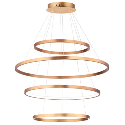 Et2 Groove 39 1/2" Wide Gold 4-tier Led Pendant Light