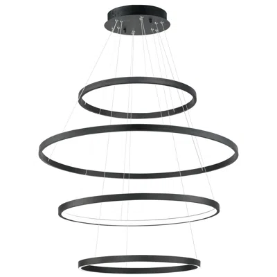 Et2 Groove 40" Wide Black 4-tier 5ctt Led Pendant