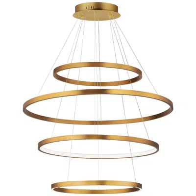 Et2 Groove 5cct 40" Gold 4-tier Pendant