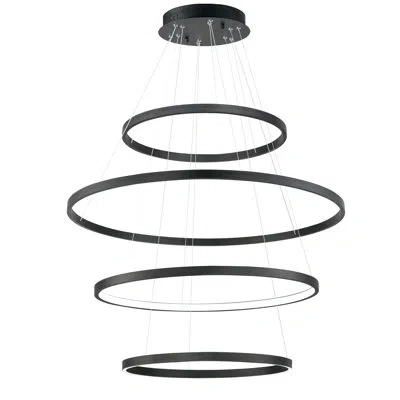 Et2 Groove 5cct-multi-light Pendant In Black