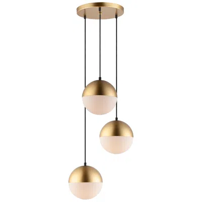 Et2 Half Moon 16 1/2" Wide Metallic Gold 3-light Led Pendant