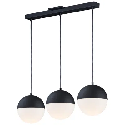 Et2 Half Moon 30 1/4" Wide Black 3-light Led Linear Pendant