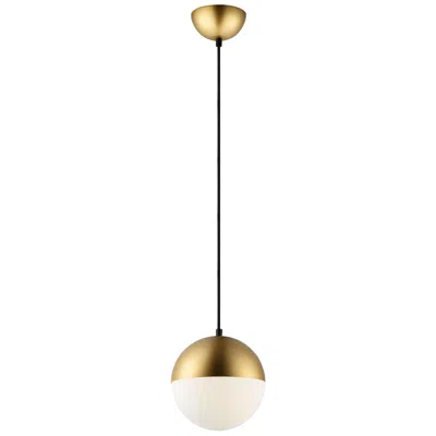 Et2 Half Moon 7 3/4" Wide Gold Led Orb Globe Mini Pendant Light