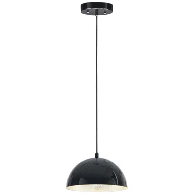 Et2 Hemisphere 9" Wide Gloss Black Led Mini Pendant Light