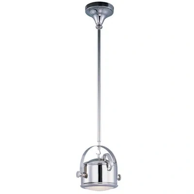 Et2 Hi-bay 1 - Light Single Dome Pendant In Satin Nickel