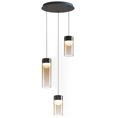 Et2 Highball 12 1/2" Wide Gunmetal Led Multi-light Pendant