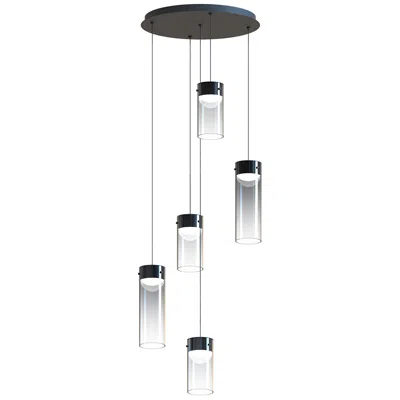 Et2 Highball 16 1/2"w Gunmetal And Smoke Glass Led Pendant Light