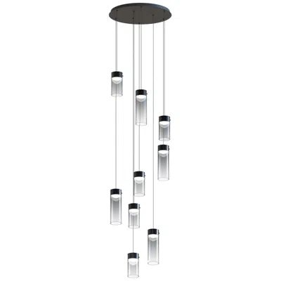 Et2 Highball 22 3/4" Wide Smoke/gunmetal 9-light Led Pendant