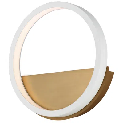 Et2 Hoopla 12" High White/gold Led Wall Sconce