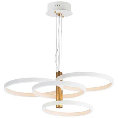 Et2 Hoopla 33 1/2" White/gold 4-light Led Pendant