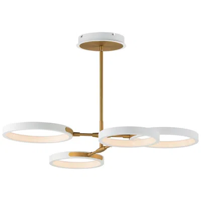 Et2 Hoopla 33" White/gold 4-light Led Pendant