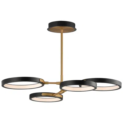 Et2 Hoopla 33" Wide Black/gold 4-light Led Pendant
