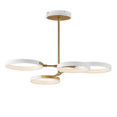 Et2 Hoopla-chandelier In White,gold