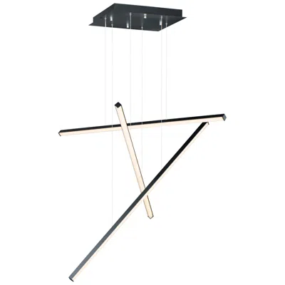 Et2 Hover 47 1/2" Wide Black 3-light Led Pendant Light In Neutral