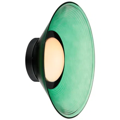 Et2 Jensen 12" Wide Black/green Wall Sconce