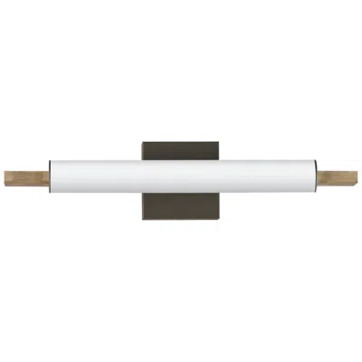 Et2 Joist 21 3/4" Driftwood Charcoal Led Modern Bath Wall Light