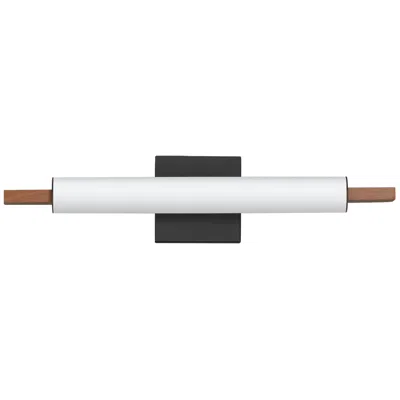 Et2 Joist 21 3/4" Wide Walnut And Black Led Bath Light