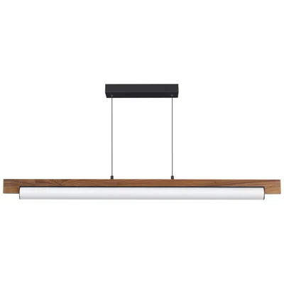 Et2 Joist 45 1/4" Wide Black Natural Wood Led Linear Pendant