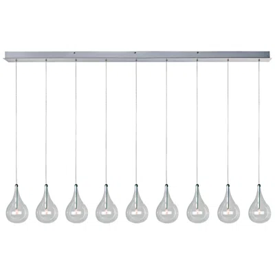 Et2 Larmes 57" Wide Polished Chrome Multi Light Pendant