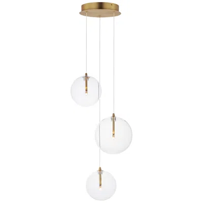 Et2 Lighting Global 11 1/2" Clear Glass Led Multi-light Pendant