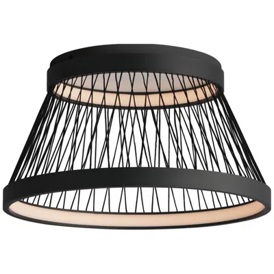 Et2 Loom 23" Black Led Flush Mount