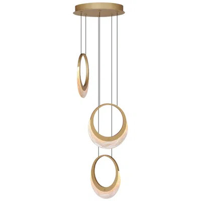 Et2 Lyra 12 1/2" Wide Gold 3-light Led Pendant