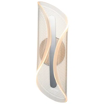 Et2 Manta 17" High Polished Chrome Led Wall Sconce