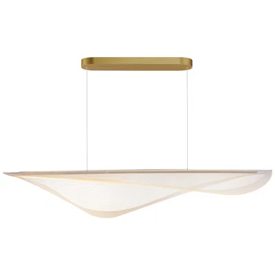 Et2 Manta 47" Wide Gold Led Linear Pendant