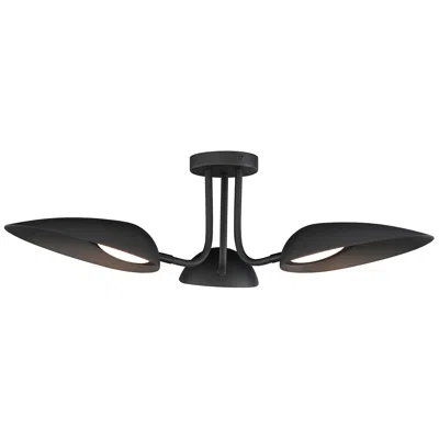 Et2 Marsh 3-light Led Semi-flush Mount Black