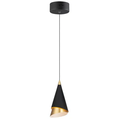 Et2 Mermaid 4 3/4"w Black And Gold Led Mini Pendant Light