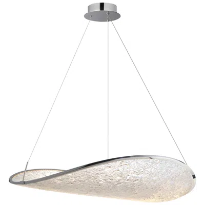 Et2 Moonscapes 22 1/2" Wide Polished Chrome Single Led Pendant In White