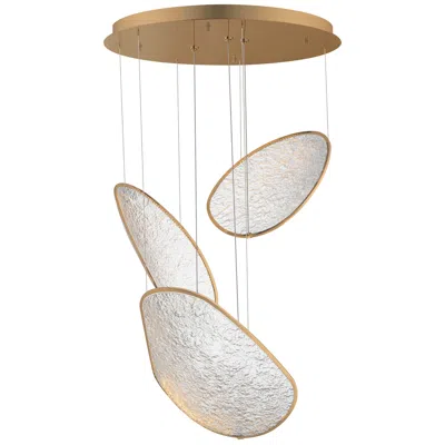 Et2 Moonscapes 30" Brushed Champagne 3-light Led Pendant