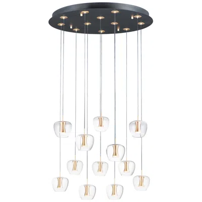 Et2 Newton 27 1/2" Wide Black Gold Led Multi-light Pendant