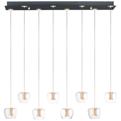 Et2 Newton 38 1/2"w Black Gold Linear Led Multi-light Pendant