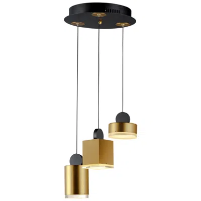 Et2 Nob 3-light Led Pendant In Black