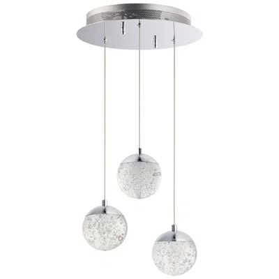 Et2 Orb Ii 11 1/2"w Polished Chrome 3-light Led Mini Pendant