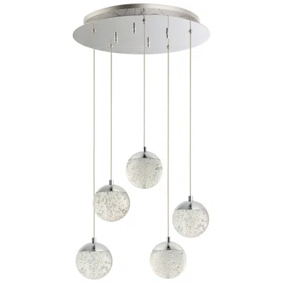 Et2 Orb Ii 15 1/2"w Chrome 5-light Led Multi Light Pendant