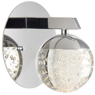 Et2 Orb Ii 6" High Polished Chrome Led Wall Sconce