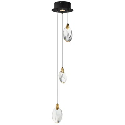 Et2 Pebble 8" Wide Black Led Multi-light Pendant