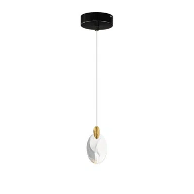 Et2 Pebble-single Pendant In Black,polished Gold