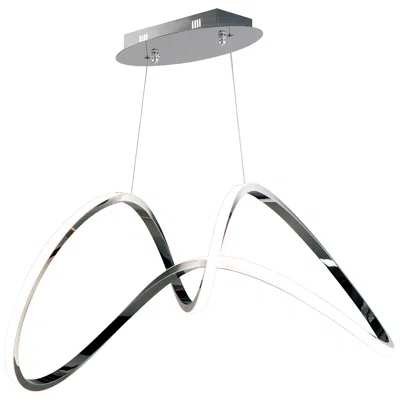 Et2 Perpetual 37" Wide Modern Led Pendant Black Chrome.