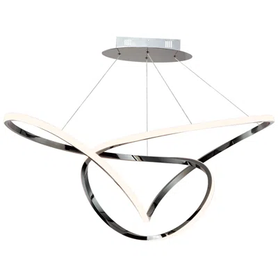 Et2 Perpetual 43" Wide Black Chrome Curved Led Pendant Light