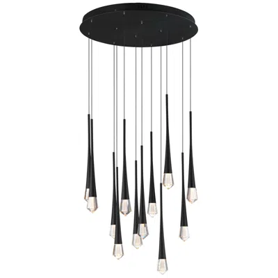 Et2 Pierce 12-light Led Pendant In Black