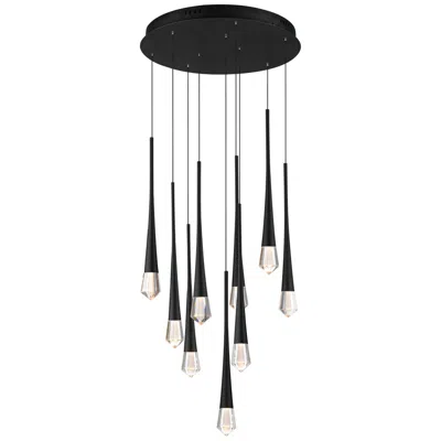 Et2 Pierce 19" Wide Black Led Multi-light Pendant