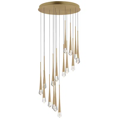 Et2 Pierce 24 3/4" Wide Gold Multi-light Led Pendant