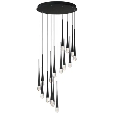 Et2 Pierce 24 3/4" Wide Matte Black Multi-light Led Pendant